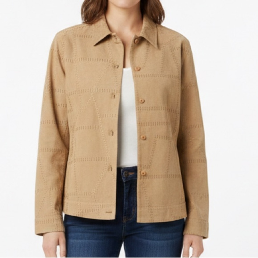 KEREN hart Tan Utility Jacket
